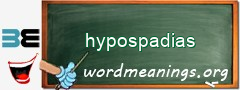 WordMeaning blackboard for hypospadias